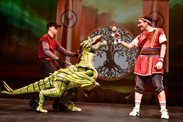 lizard creature and knight