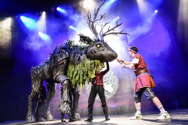 forest moose creature and knight