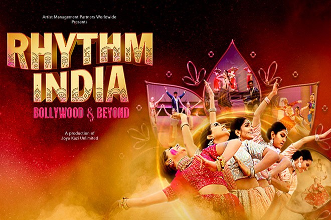 Rhythm india bollywood and beyond, dancers in costume posing