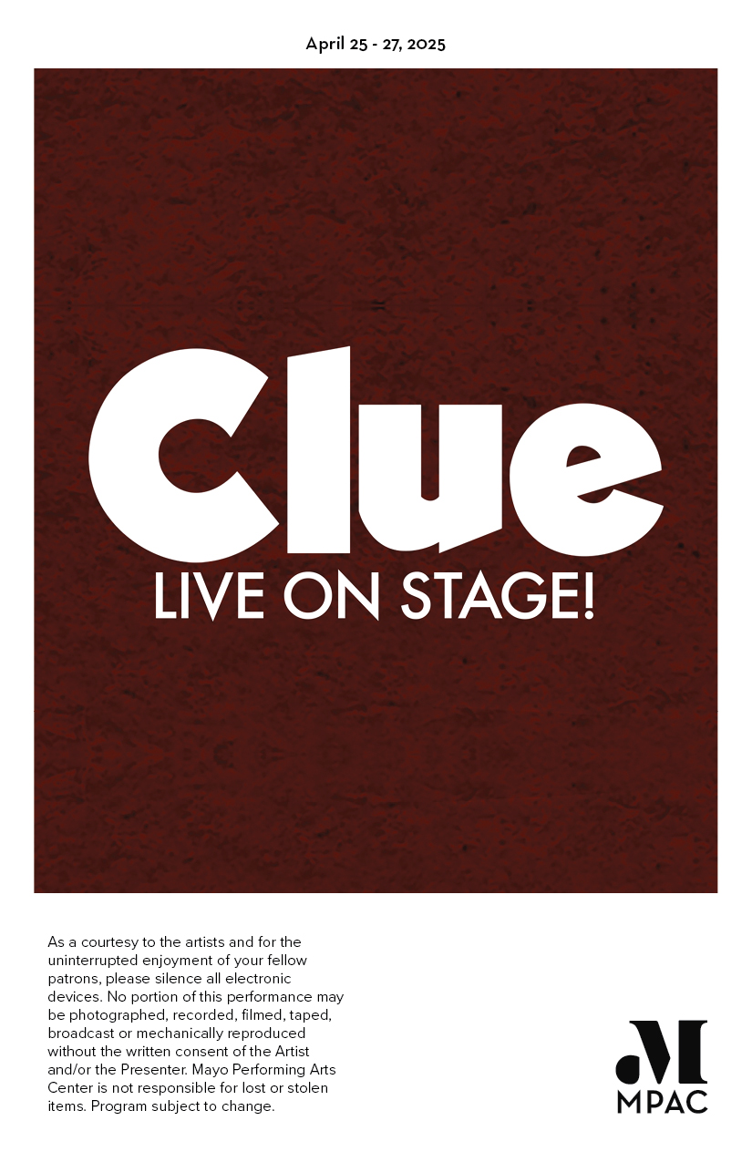 Clue Live on Stage program cover