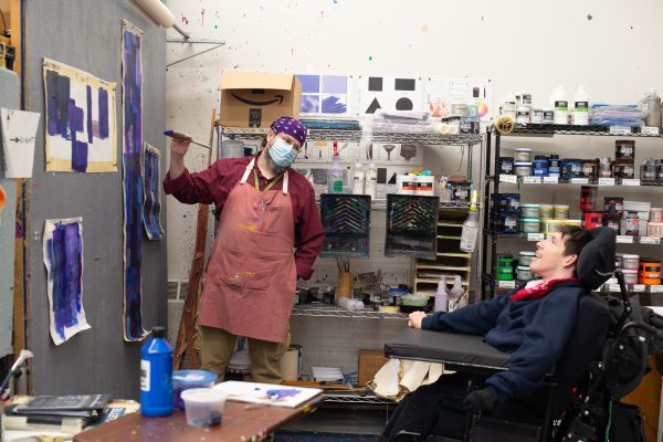 Mike M Painting With Facilitator