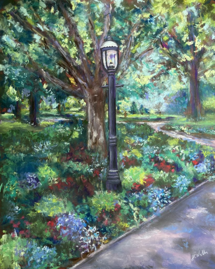 Janet Wadler,serene Green,pastel,22x26x1,$350 Janet Wadler