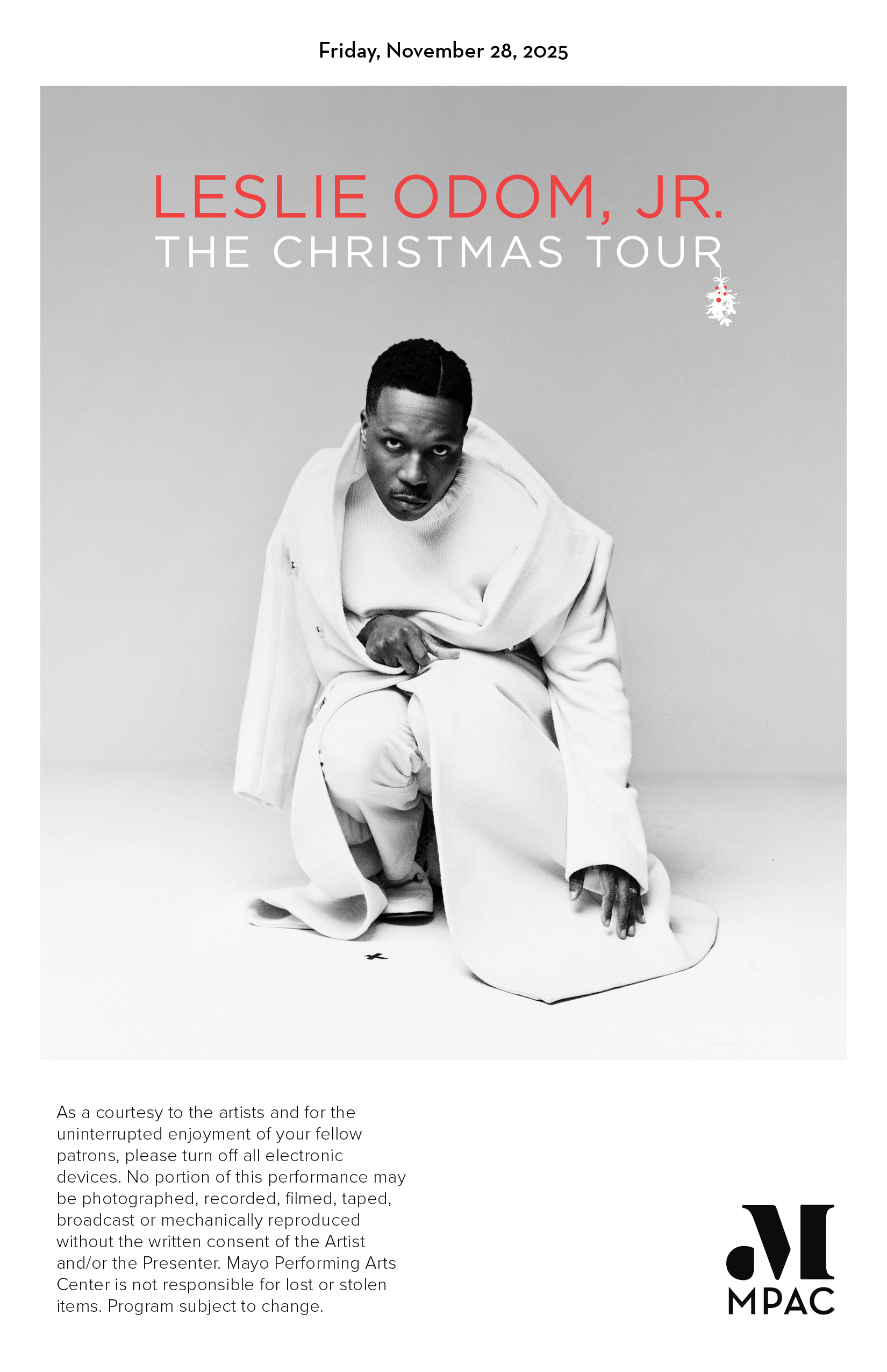 Leslie Odom Jr program cover