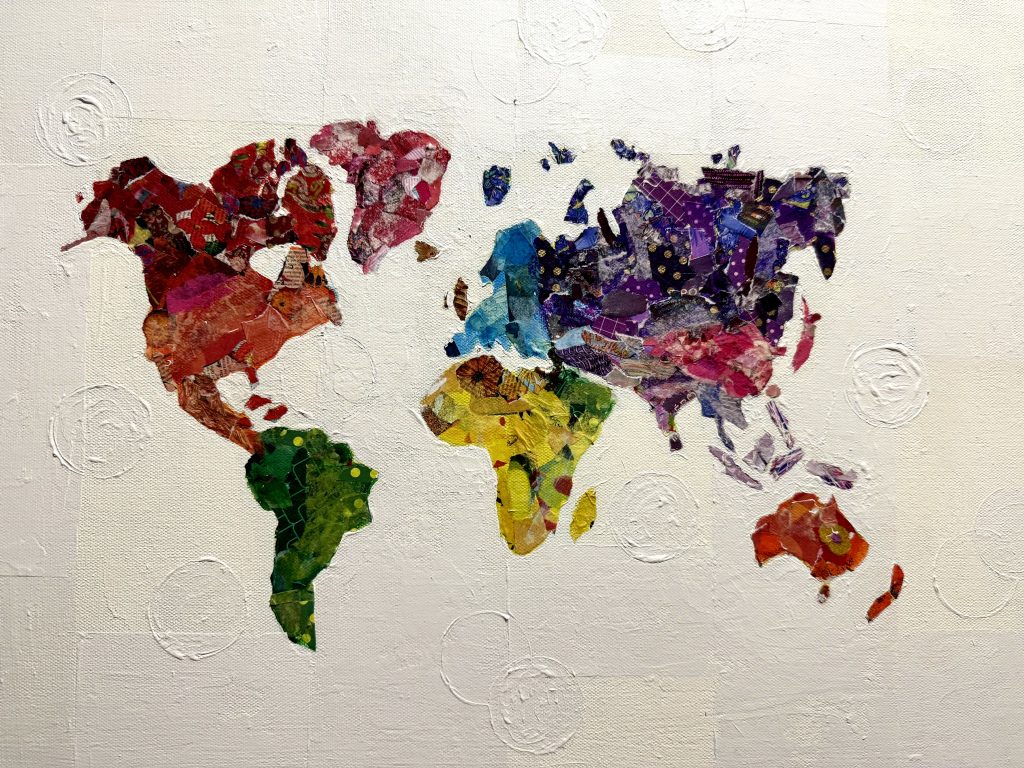 Monica Mangan, A Colorful World, Mixed Media, 16x20, $600 Monica Mangan