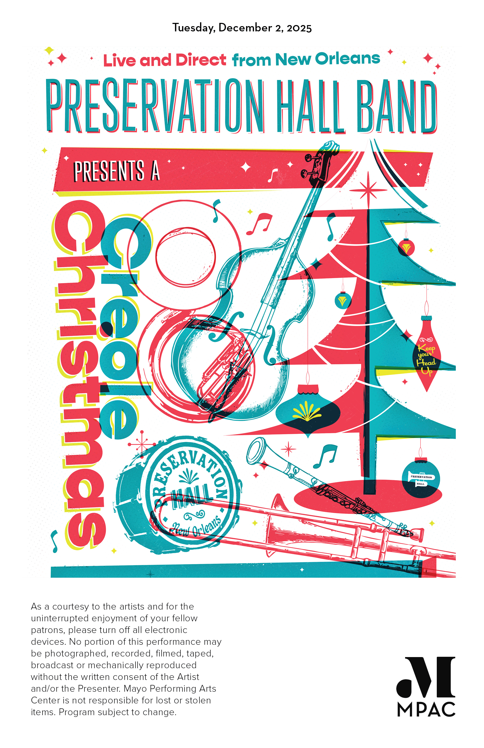 Preservation Hall program cover