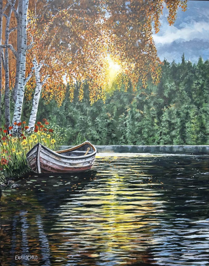 Ed Hauschild Late Summer At The Lake Acrylic 22x28x1